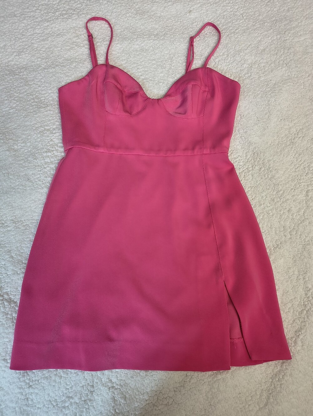NBD Hot Pink Mini Dress with Spaghetti Straps